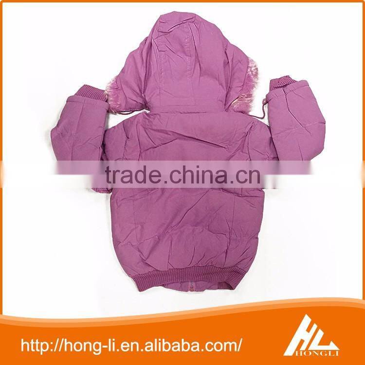 Wholesale 100% polyester windproof satin children down jacket winter