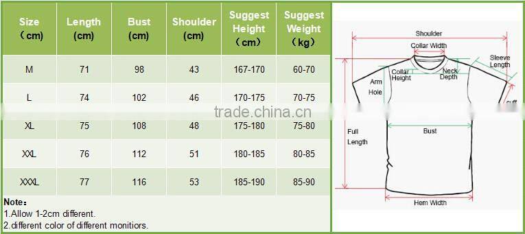 High quality custom logo blank t shirt quick dry t shirts wholesale