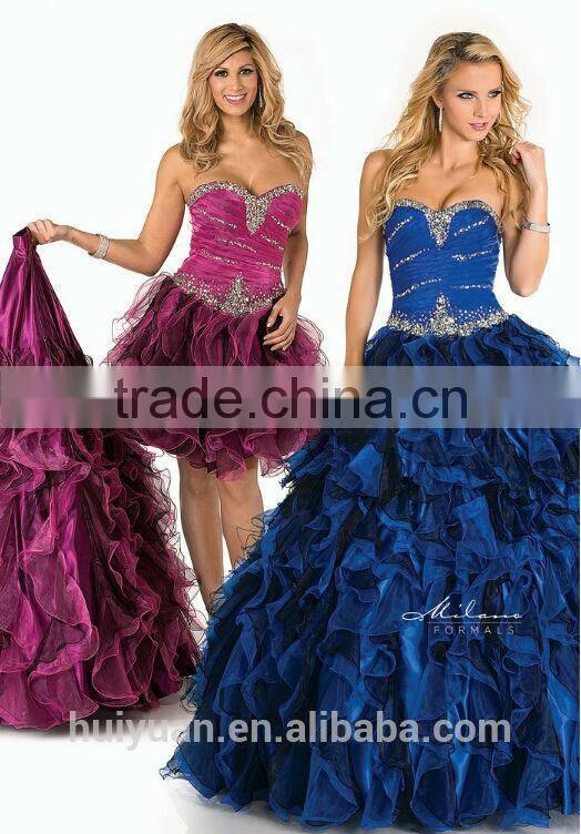 orangza V-neck Latest Design Formal Evening Gown