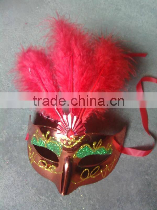 feathered venetian party mask for sale