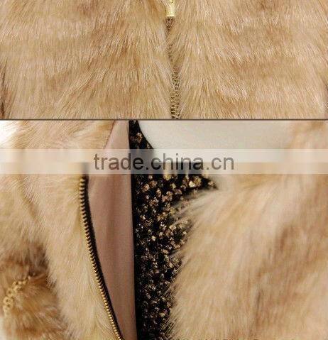 Plain color long child and kids coat with faux fur