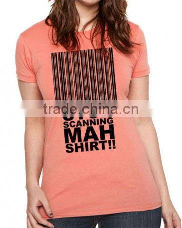 Screen printed Orange t shirt for ladies