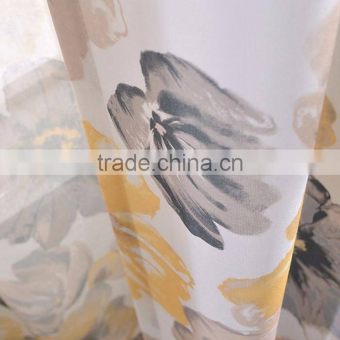 Cheap Floral Printed Oriental Curtains Fabric