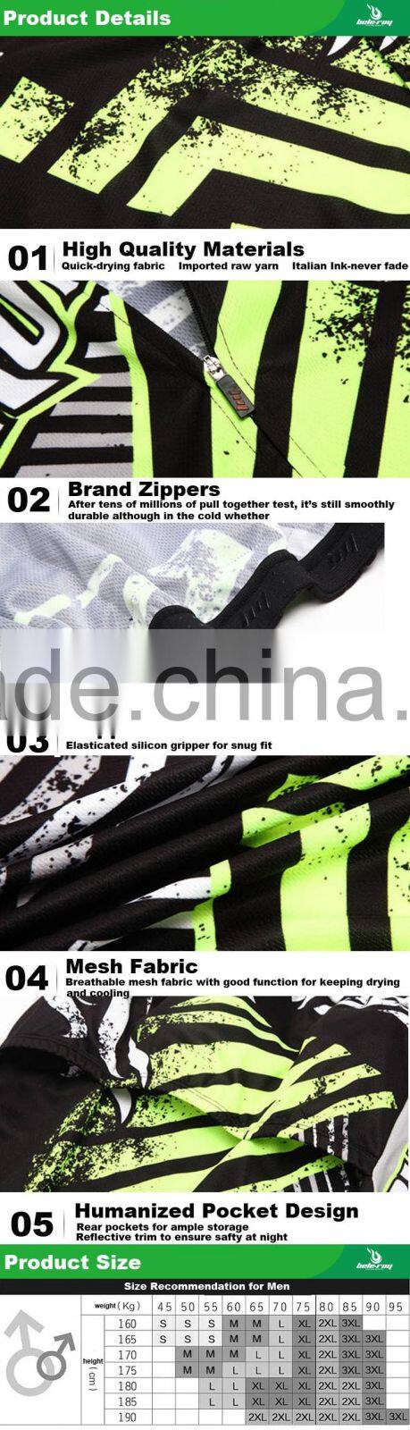 BEROY Fitness Plus Size Sublimation Mountain Bike Cycling Jersey, China Custom Coolmax Bicycle Wear