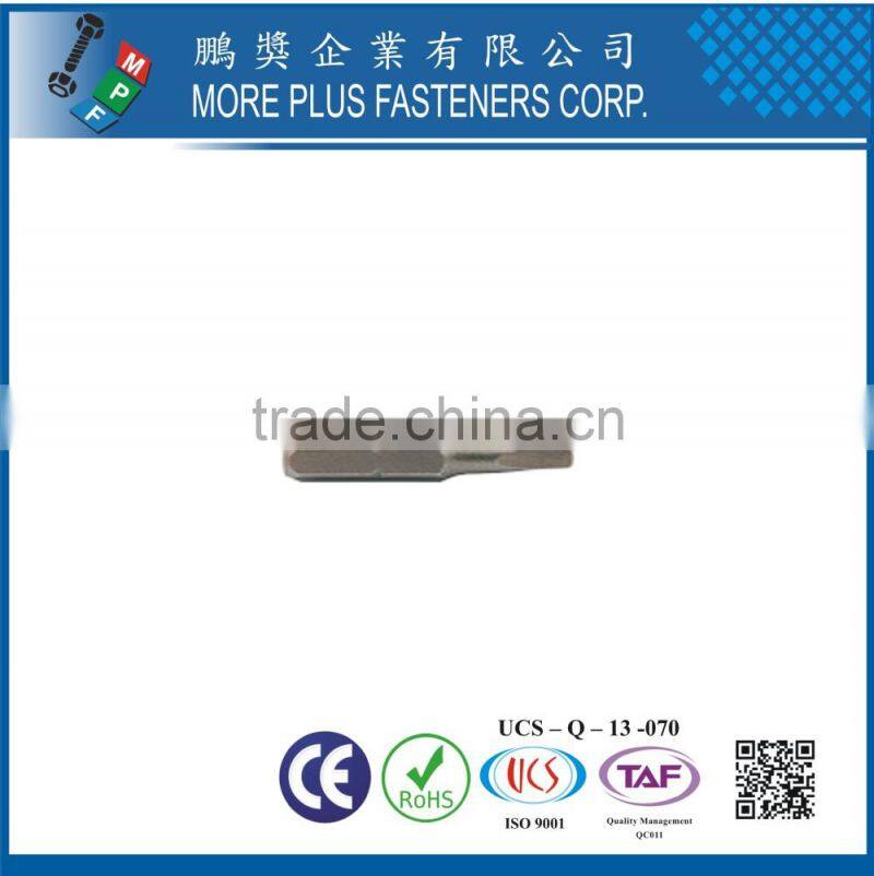 Made in taiwan high quality 1/4" HEX INSERT BITS SQ RECESS BITS 01D HEX INSERT BITS 01D