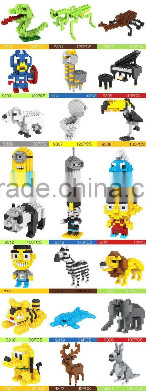 Children Toys New 2016 Style Cartoon Design Safty Plastic Building Blocks