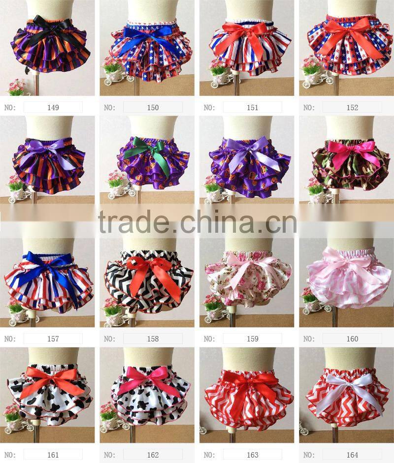 little girl bloomers ,infant stain printed diaper Cover ,0-4years H149