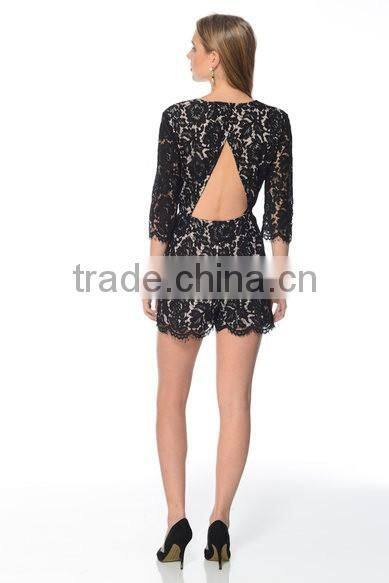 Women Fashion Sexy Lace Romper Ladies V Neck Sex Rompers
