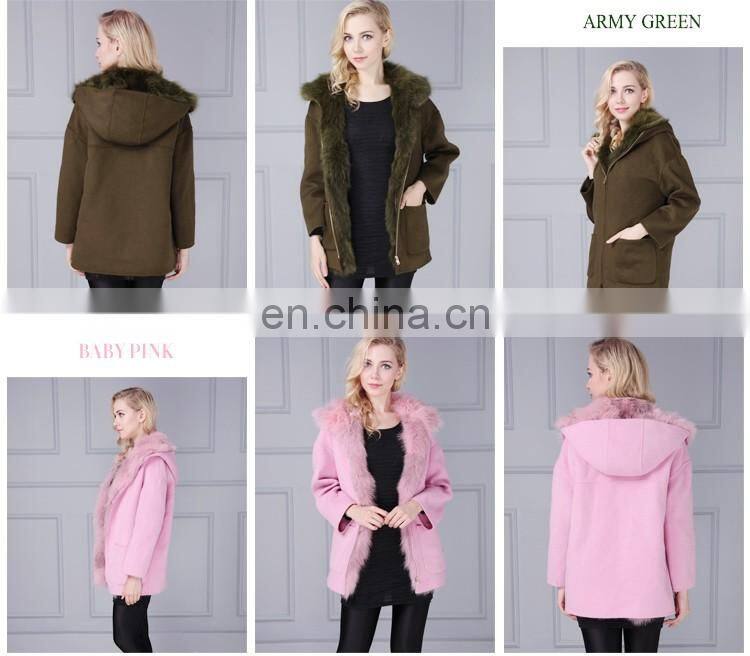 Korean style new arrival grey 100% cashmere wool coat