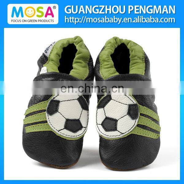 Toddler Boy Dark Blue Pre-walker Soft Sole Genuine Leather Shoes Star Pattern