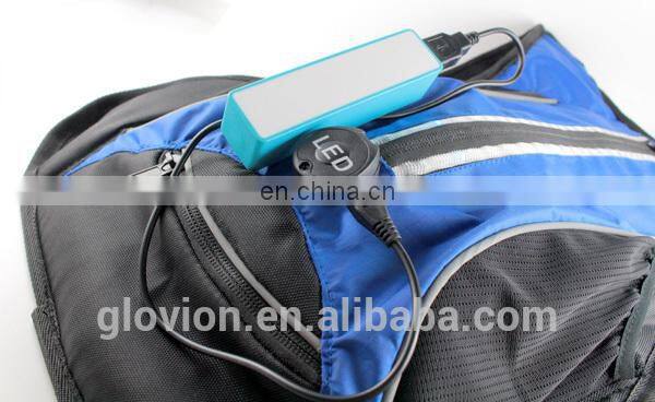 New design USB led light backpack for knight