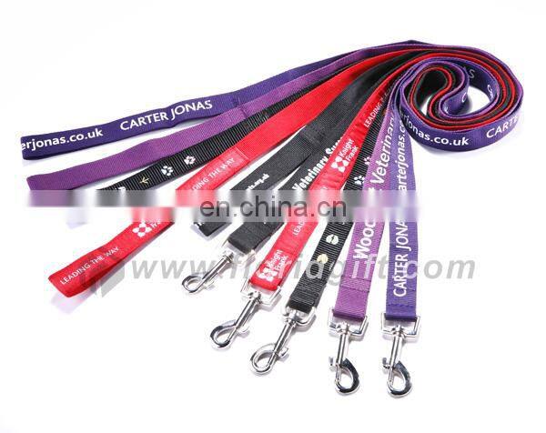 Newest hot selling pet dog leashes with comfortale touch nylon lanyards