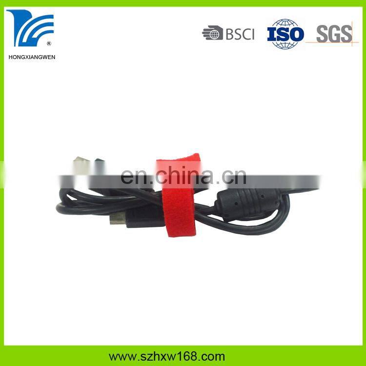 Factory price colorful nylon reusable hook and loop cable tie strap