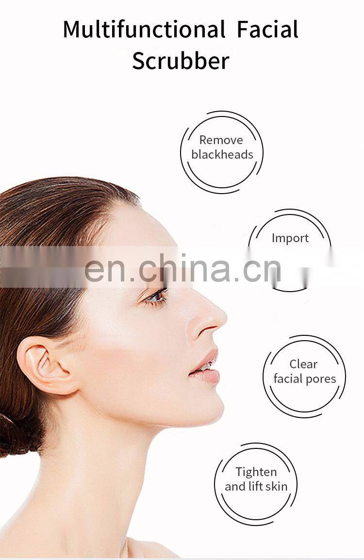 Rechargeable handheld facial scrubber ultrasonic skin care device for anti-aging