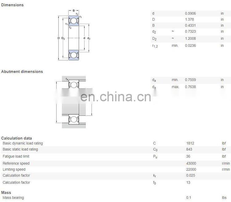 HXH Bearing 6202-RS with size 15x35x11 mm , stainless steel 6202rs