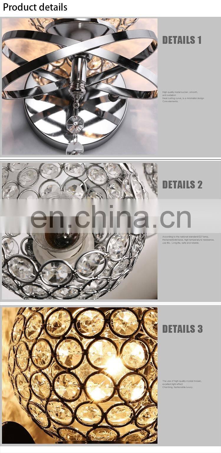 European-style crystal wall lamp bedroom bedside lamp for bedroom bedside lamp hotel living room