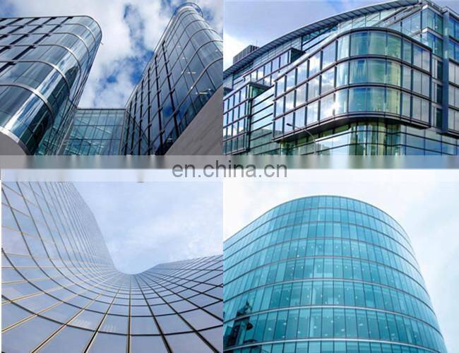 high quality energy saving 6mm 8mm 10mm double glazed glass for curtain wall price competitive glass curtain wall price