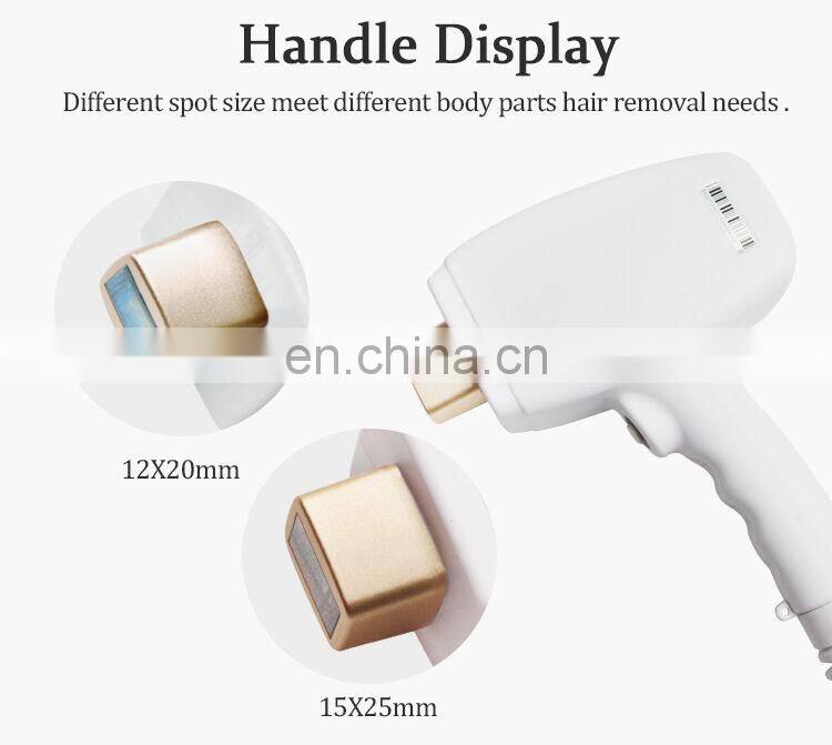 Safe permanent 800w portable laser 808 nm diode laser hair removal machine with 2 filters