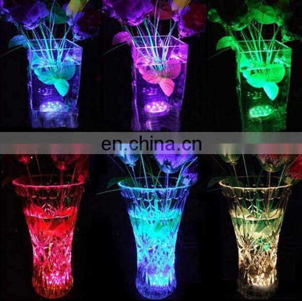 2021 remote control LED lighting base event party decorative multi color led light base flower pots crystal LED base light