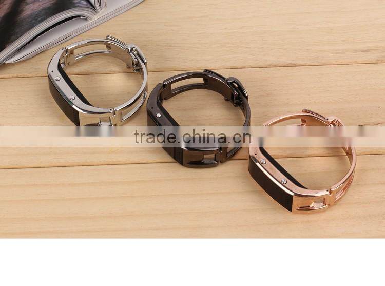 Stainless Steel OLED screen metal band D8 smart watch smart bracelet