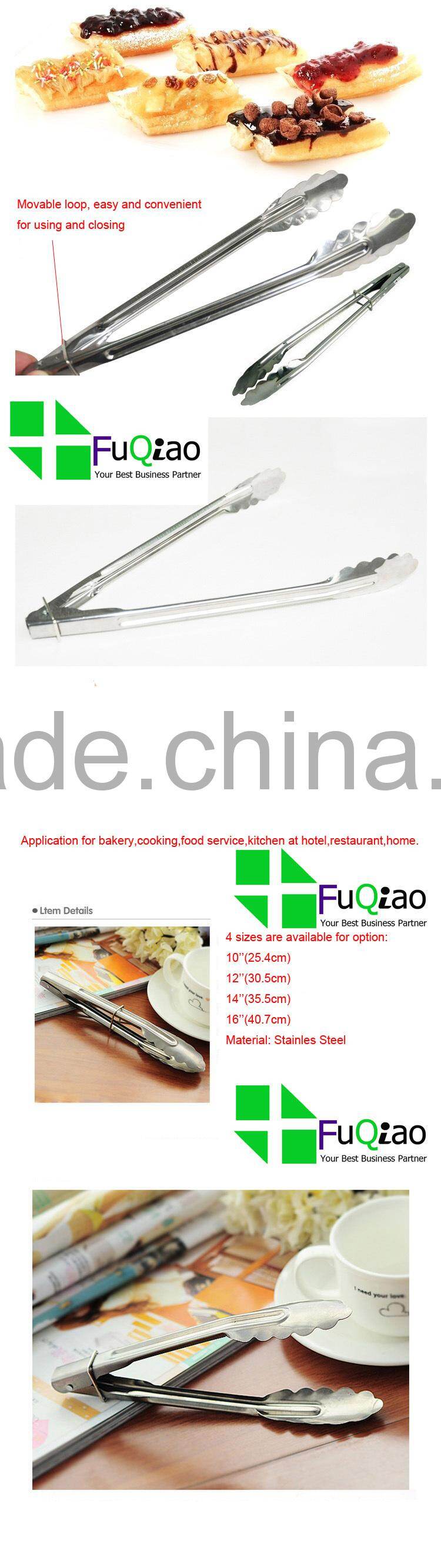 Stainless Steel Kitchen Serving Food Tong for BBQ