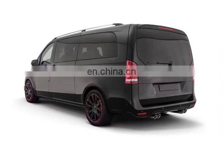 W447 body kits fit for V-class W447 B style w447 kit Front lip Rear diffuserBumper LED light LED light cover Muffler tips