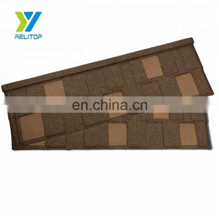 Sand Chip Coated House Roof Stone Tiles Cheap Building Materials