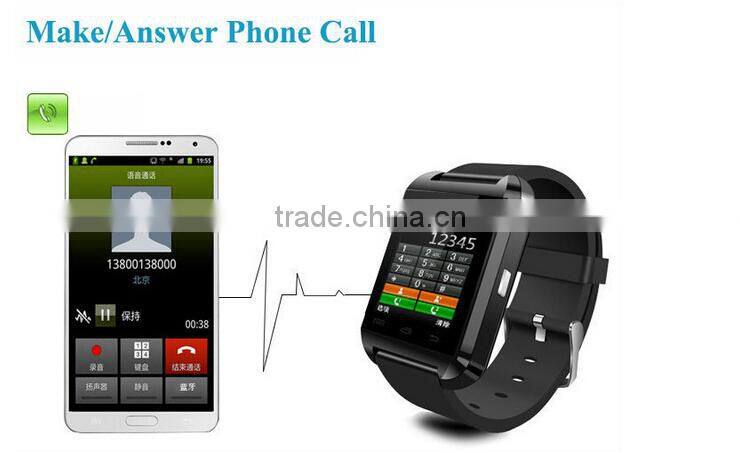 Waterproof watch U8 Smart Bluetooth Watch with 1.44''Touch Screen Mic for Android Devices