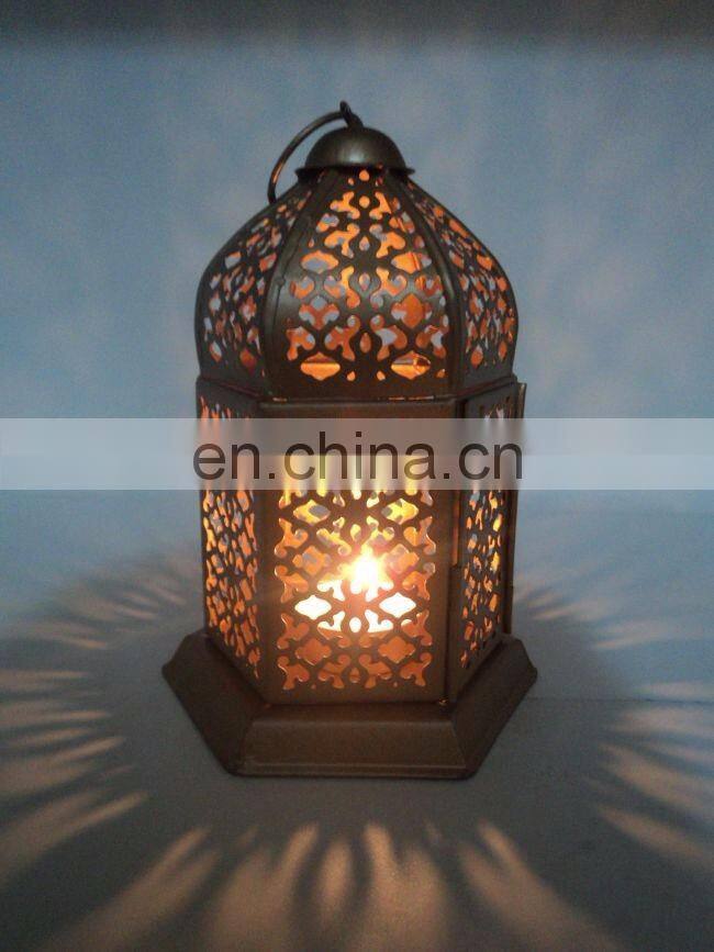 zinc plated rounded hanging lanterns