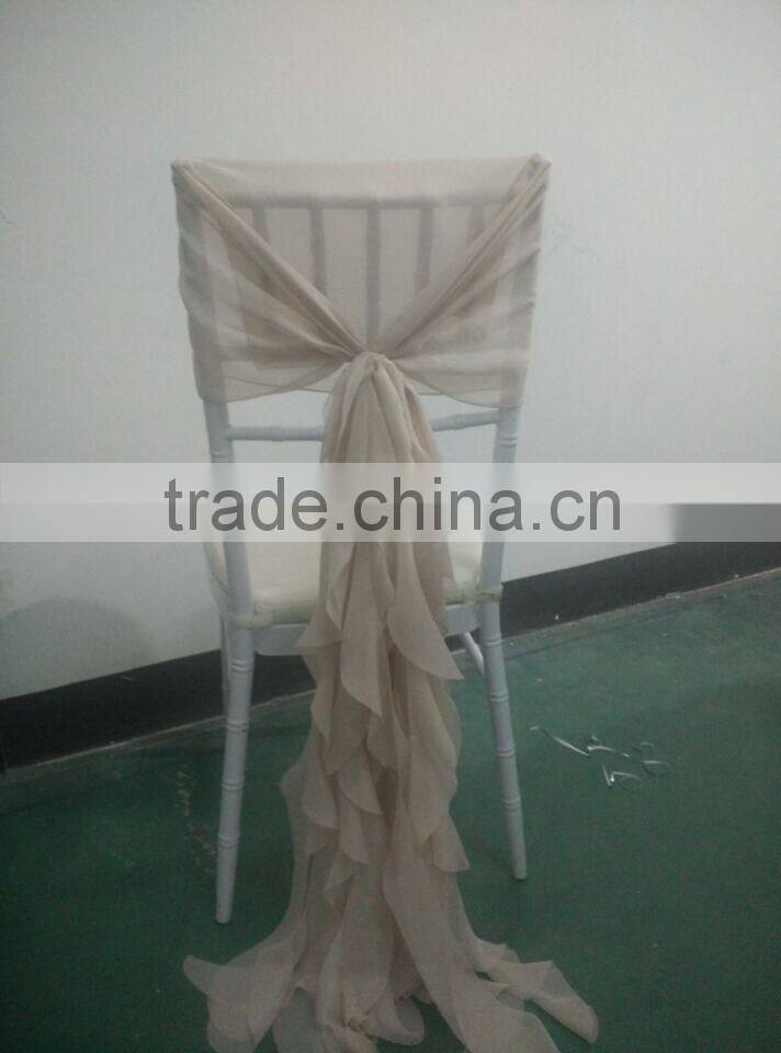 Wedding chair cover curly willow chair sash