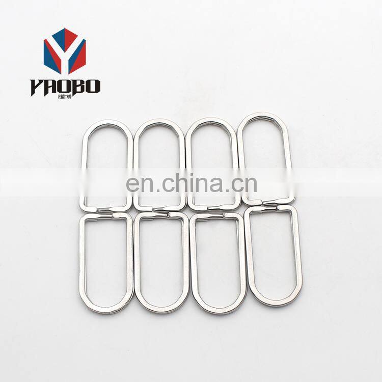 Custom Metal D Shaped Flat Split Key Ring Keychain Key Ring Accessories