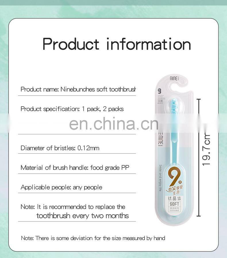 ECO Extra Soft Toothbrush Ultra Soft-bristled Teeth brush Micro-nano 20000 Floss Bristle Good Cleaning Effect for Sensitive Teet