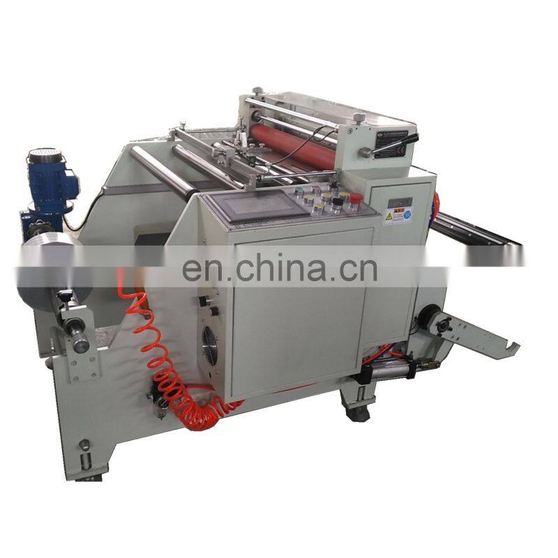 automatic roll to sheet cutting machine with rewinding function