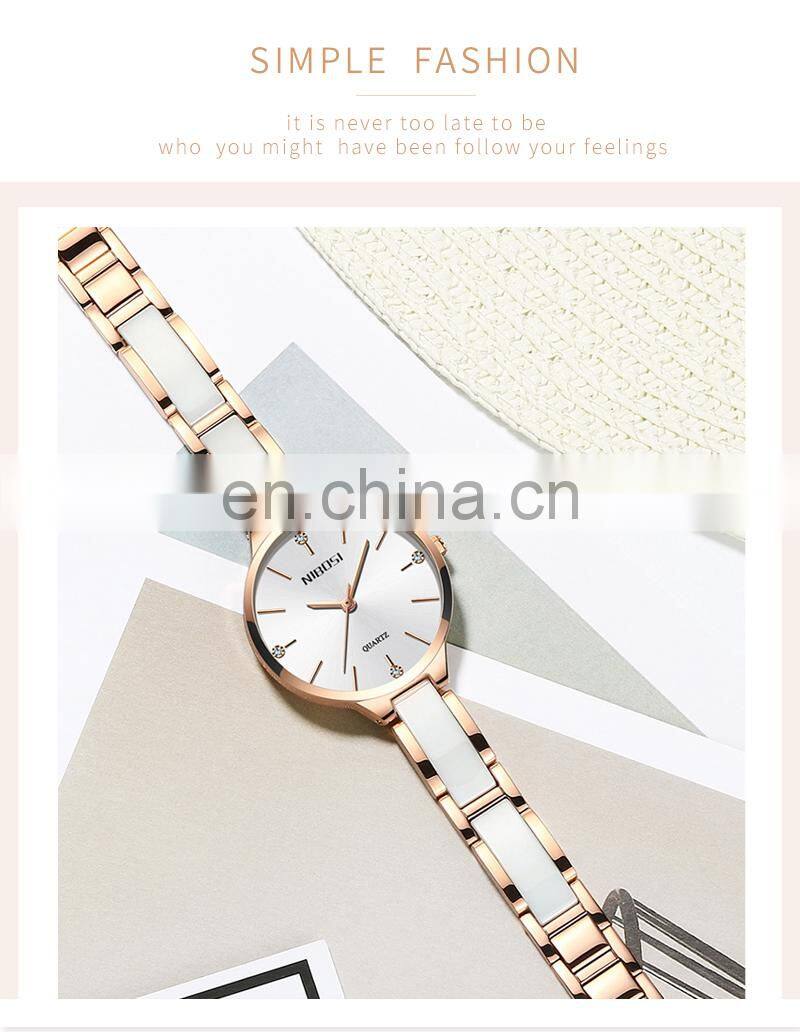 NIBOSI Watch Women Watches Ladies Creative Women's Ceramic Bracelet Watches Female Clock Relogio Feminino Montre Femme