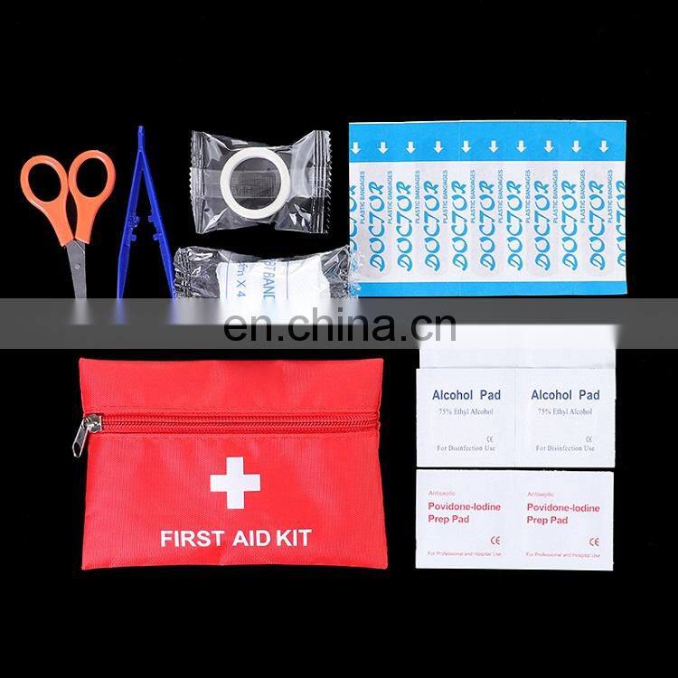 12pc Driving Traveling Outdoor Tactical First Aid Bag Home Using Emergency Sports Red Portable First Aid Kit