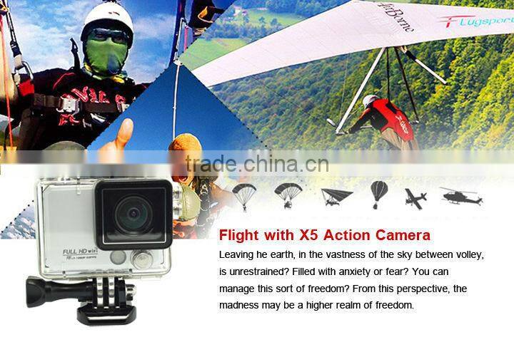 X5 Worldwide First 2K Wifi Action Camera With APP Share and Support Aerial photography Specification