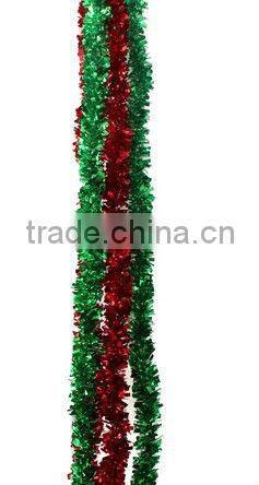 Tinsel Garland With Green Leaves and Red Fruit