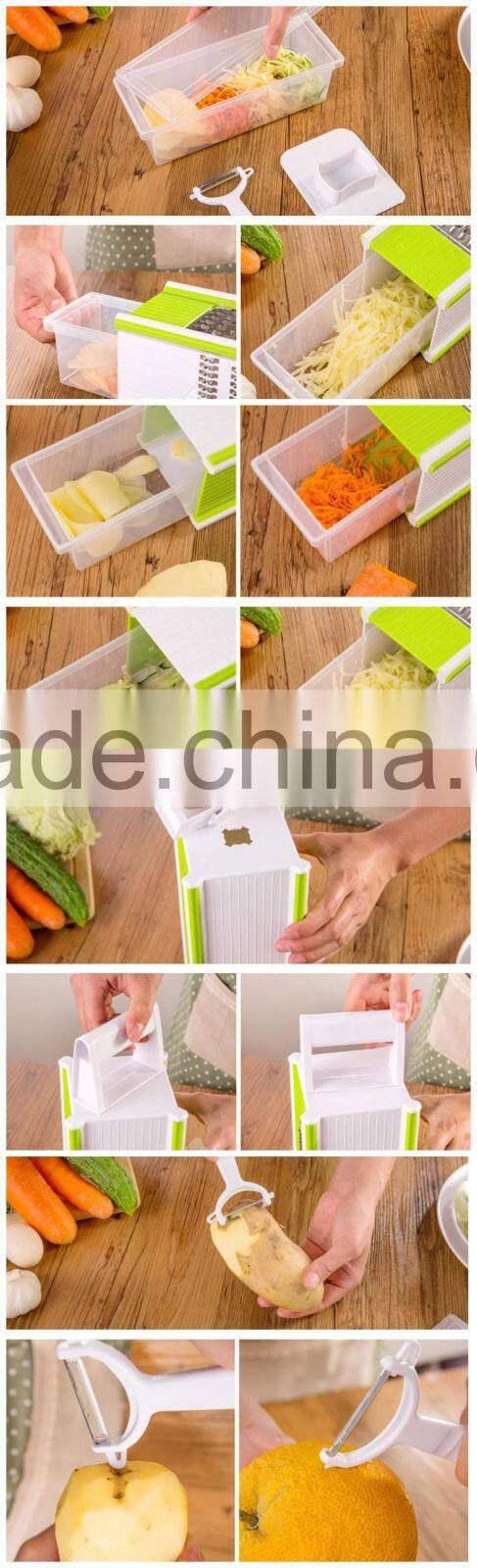 Muti function plastic vegetable slicer , vegetable chopper, grater