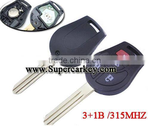 High quality 3+1 button remote key with 315MHZ for Nissa