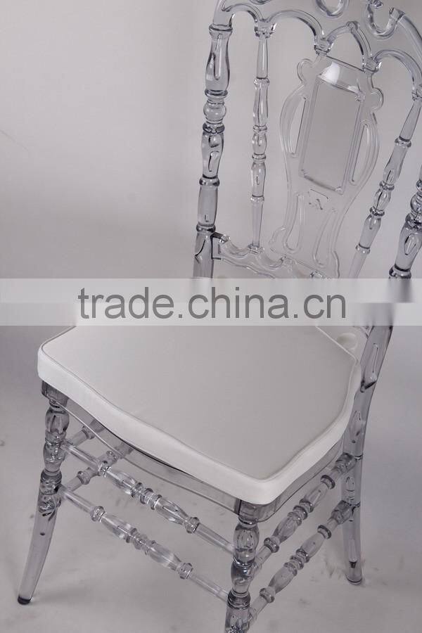 tiffany catering acrylic plastic high back crown royal chair for wedding in hotel furniture