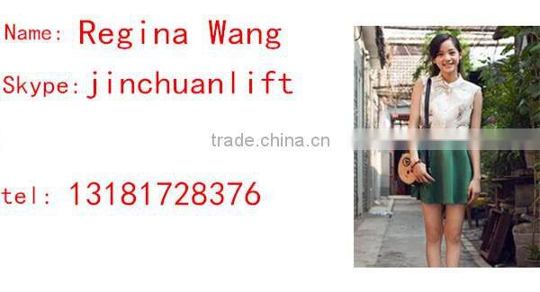 scissor hydraulic lift/stationary guide rail lift platform made in china