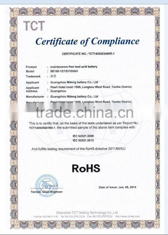 Rechargeable 12v 38ah battery ups battery 12v 100ah sealed lead acid battery