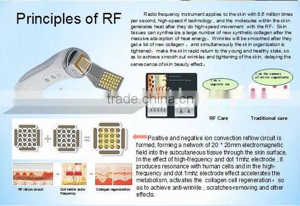 Hand held rf fractional micro needle