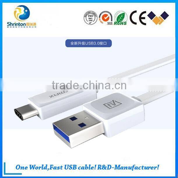 2015 Hottest USB 3.1 Type-c cable with super speed 1M White Type-c cable