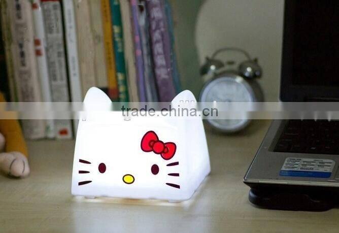 LED creative cartoon animal night light rechargeable energy-saving lamp pat / press night light