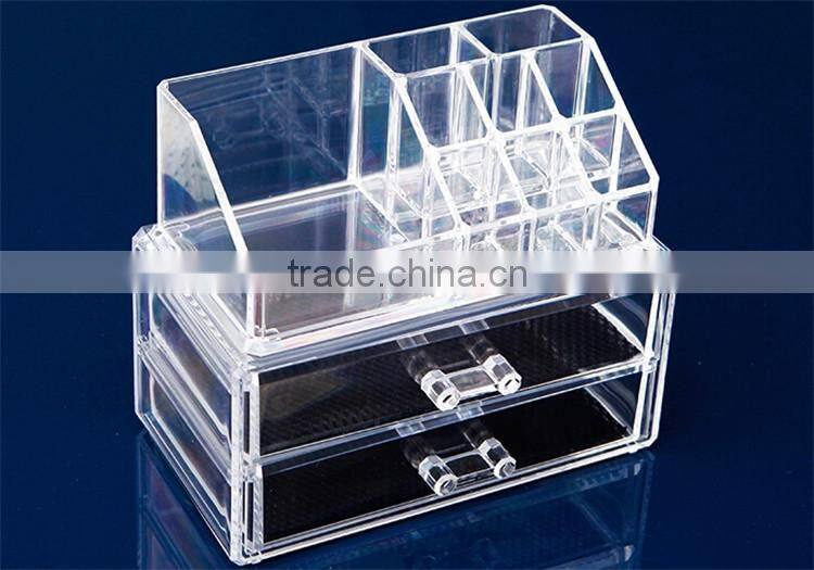 Small plastic drawer makeup Display Box