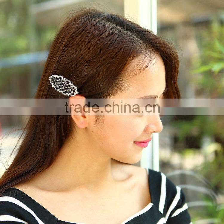 Direct Selling Wholesale Fashion Vintage Colorful Crystal Rhinestones Peacock Hairpin Barrette Hair Clip Hair Jewelry For Women