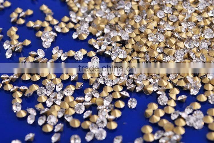 Wholesale colorful Diamante crystal Rhinestones Point Back , Loose pointed back strass stones foiled back for jewellery