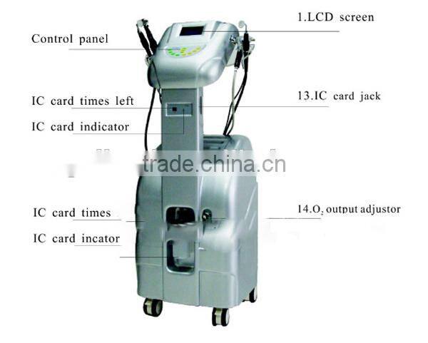 Stand skin rejuvenation/anti-aging inhale oxygen machine/oxygen therapy facial machine