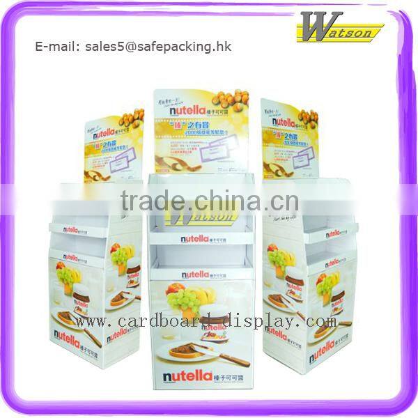 Supermarket Promotion corrugated Floor Stand Paper Shelf Display